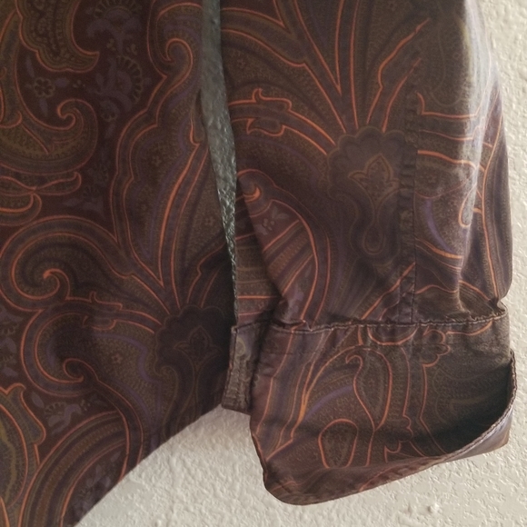 Chaps  paisley women button down shirt_/ blouse size large fitted - Picture 7 of 7